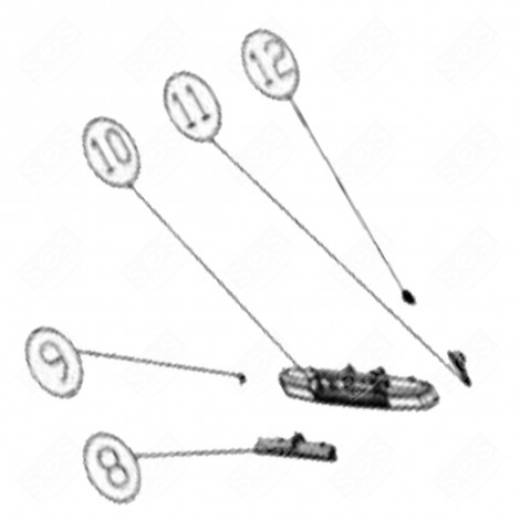 AXE DE POIGNÉE (REPÈRE N°11) MACHINE À LAVER, LAVE-LINGE - 1067040, 34011194