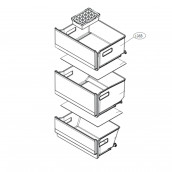 Tiroir supérieur (partie congélateur) repère 136B
