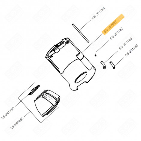 CORPS (REPÈRE N°SS-207907) CAFETIÈRE, MACHINE À CAFÉ - SS-207907, SS207907
