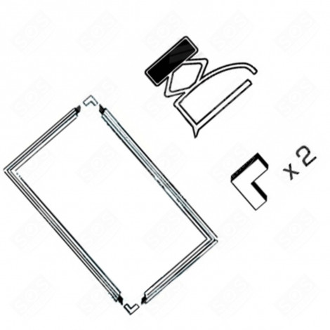 KIT 2 JOINTS À SEMELLE L 1300X700MM (PARTIE RÉFRIGÉRATEUR) FRIGO, RÉFRIGÉRATEUR, CONGÉLATEUR - 00122045