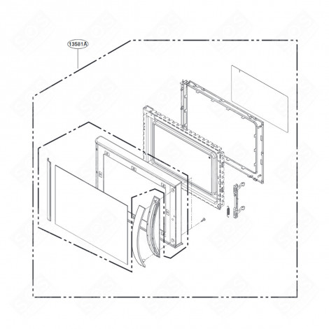 PORTE COMPLÈTE FOUR MICRO-ONDES - ADC73906820