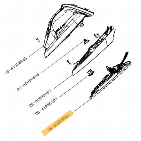 SEMELLE COMPLÈTE (REPÈRE N°CS- CENTRALE VAPEUR, FER À REPASSER - CS-00099061, CS00099061