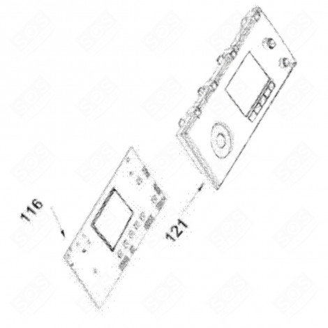 SUPPORT DE BANDEAU DE COMMANDE (REPÈRE N°121) MACHINE À LAVER, LAVE-LINGE - 554L16