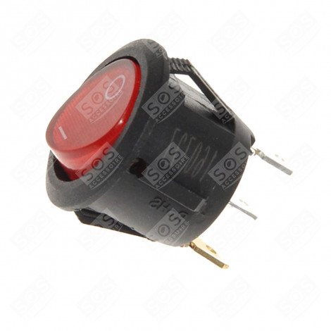 INTERRUPTEUR LUMINEUX ROUGE 3 COSSES DIAM 20MM 6A CENTRALE VAPEUR, FER À REPASSER - AT2135760200