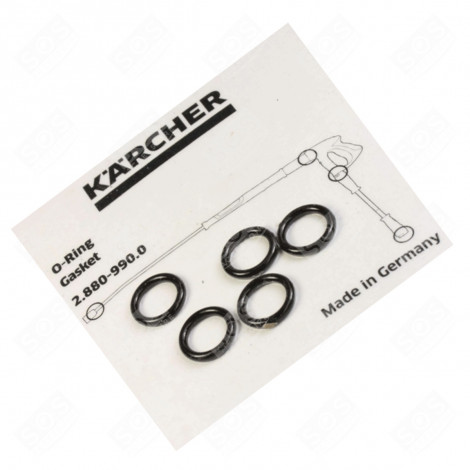 LOT DE 5 JOINTS TORIQUE NETTOYEUR VAPEUR - 2.880-990.0, 2.880-296.0