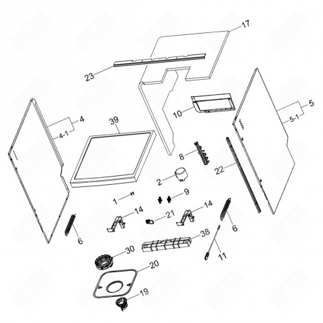 TOP, COUVERCLE D'ORIGINE (REPÈRE N°39) LAVE-VAISSELLE - DD97-00313D