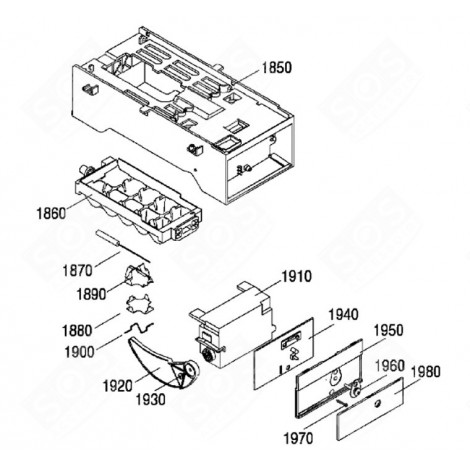 BOITIER DIVERS (REPÈRE N°1850) FRIGO, RÉFRIGÉRATEUR, CONGÉLATEUR - 7435433