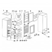 Tiroir supérieur et centrale  (partie congélateur, repère n°21) d'origine