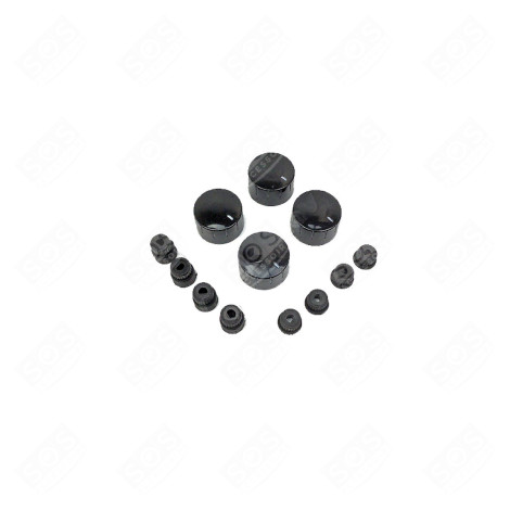 LOS DE 4 BOUTONS UNIVERSELS NOIR PLAQUE DE CUISSON - 00539105