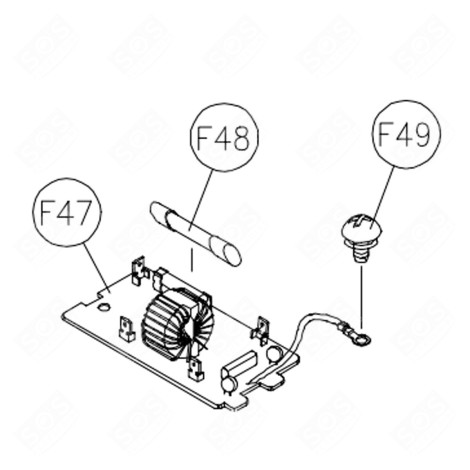 FUSIBLE MO DIODE HVR1X (REPÈRE N°F48) FOUR MICRO-ONDES - 36319