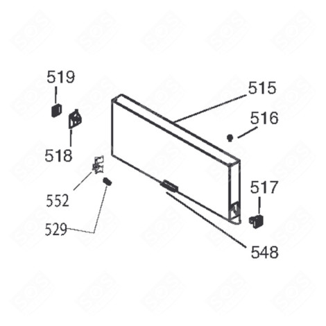 CROCHET ( REPÈRE 552 ) FRIGO, RÉFRIGÉRATEUR, CONGÉLATEUR - AS0007526