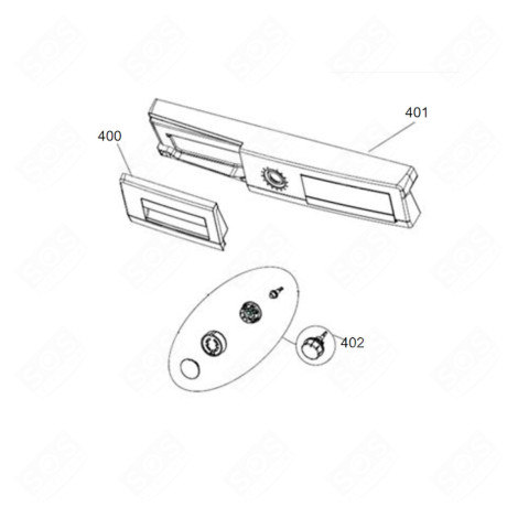 MANETTE DE PROGRAMMATION ( REPÈRE 402 ) LAVE-LINGE - EBZ64607147