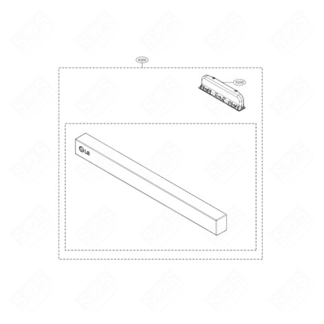 BANDEAU  (REPÈRE K200) LAVE-VAISSELLE - AGL30037594