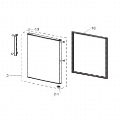 Joint de porte (partie congélateur,  repère 16)