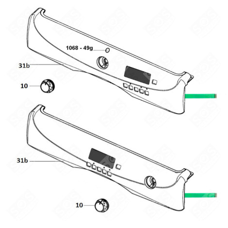 TABLEAU DE COMMANDE AVEC CAPTEUR SÈCHE-LINGE - 40015432 