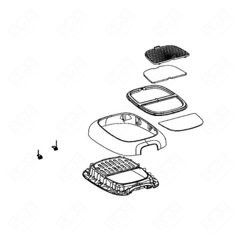 COUVERCLE COMPLET FRITEUSE, AIRFRYER - SS-203825, XA00600