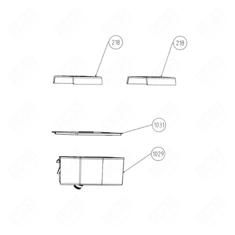RÉSERVOIR D'EAU ( REPÈRE 1029 ) FRIGO, RÉFRIGÉRATEUR, CONGÉLATEUR - 5952560300