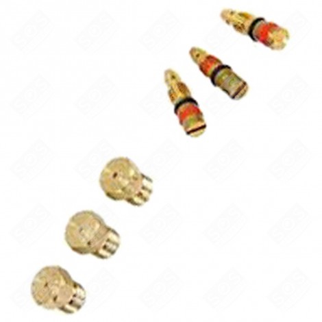 JEU D'INJECTEURS, GICLEURS GAZ BUTANE/PROPANE D'ORIGINE FOUR, CUISINIÈRE - 00603549