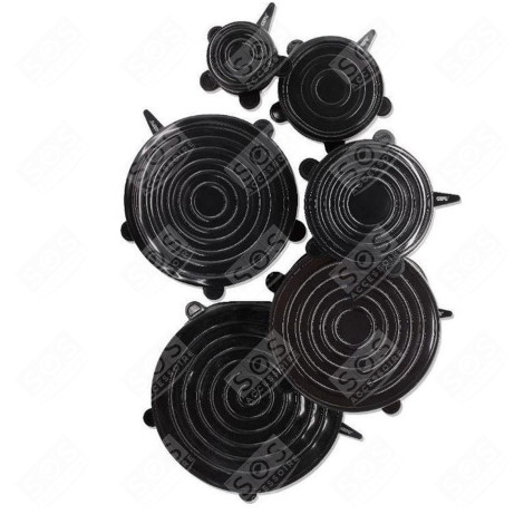 LOT DE 6 COUVERCLES EN SILICONE FLEXIFRESH DIVERS PETIT MÉNAGER - 12765