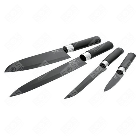 SET DE 4 COUTEAUX NOIR REVÊTEMENT CÉRAMIQUE DIVERS PETIT MÉNAGER - 17002315