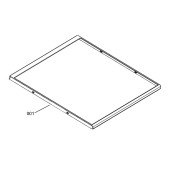 Plaque vitrocéramique avec encadrement