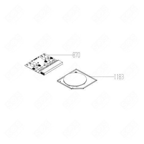 FOYER INDUCTEUR GAUCHE (REPÈRE 1183) FOUR, CUISINIÈRE - 162000116
