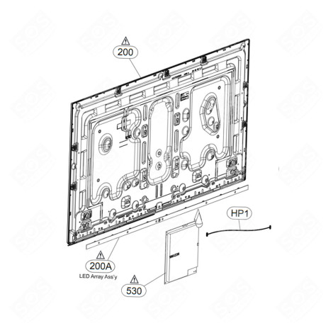 PLAQUE DE GUIDAGE LED ( REPÈRE 200A ) TÉLÉVISION - AGM76872101