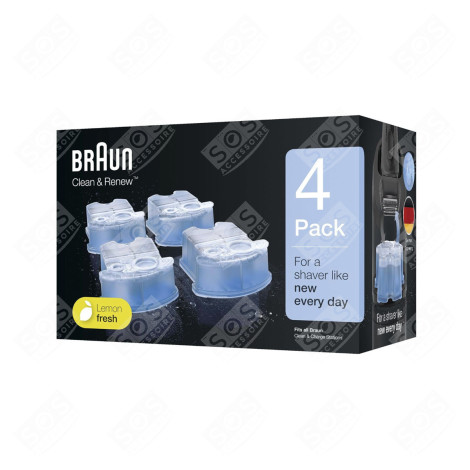 PACK DE 4 RECHARGES DE LIQUIDE NETTOYANT RASOIR, TONDEUSE - 81387055