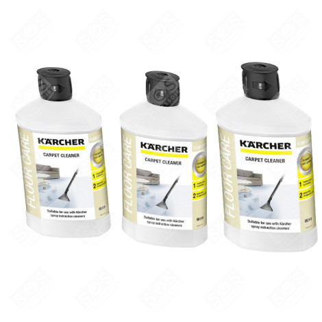 LOT DE 3 NETTOYANTS  MOQUETTES ET TAPIS 1L RM 519 LIQUIDE NETTOYEUR VAPEUR - 6.295-771.0, 62957710