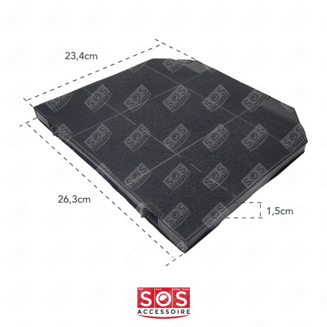 FILTRE CHARBON (X1) ROBLIN 5403008   265X235X16 MM HOTTE -  5403008, C00384658