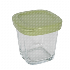 Pot et couvercle vert