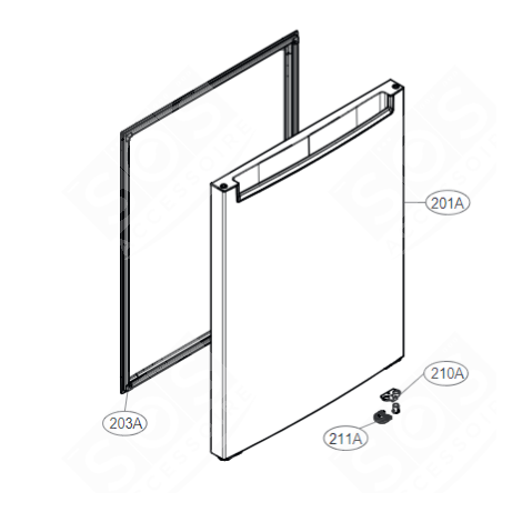 PORTE (PARTIE CONGÉLATEUR) FRIGO, RÉFRIGÉRATEUR, CONGÉLATEUR - ADD75796633, ADD76449532