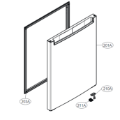Porte (Partie congélateur) Porte (Partie congélateur)