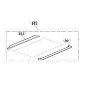 Profil avant clayette ( Repère 861 )  540 mm