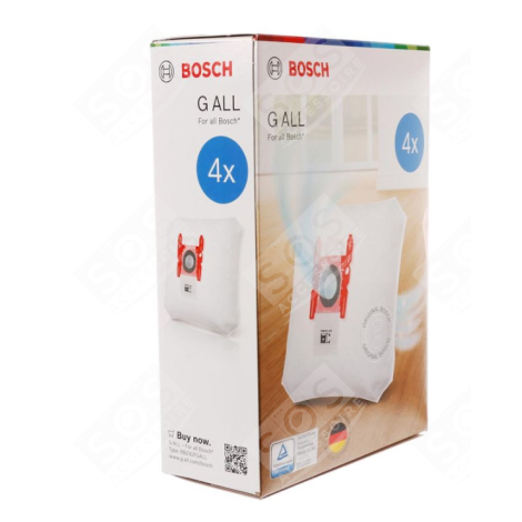 BOITE DE 4 SACS TYPE G D'ORIGINE  200X155 MM