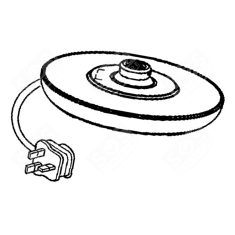 SOCLE D'ALIMENTATION BOUILLOIRE, CARAFE - SS-208610, SS208610