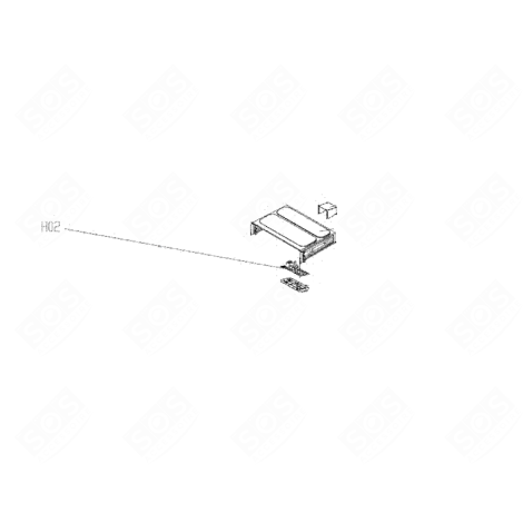 PLATINE DE PUISSANCE ( REPÈRE H02 ) FOUR, CUISINIÈRE - 671F49