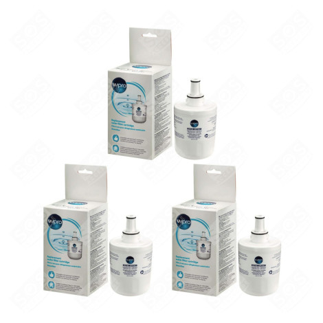 LOT DE 3 FILTRES À EAU AQUAPURE / APP100 WPRO D'ORIGINE FRIGO, RÉFRIGÉRATEUR, CONGÉLATEUR - 484000000513, APP100/1