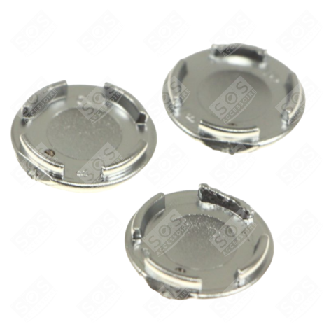 LOT DE 3  CACHES VIS CHROME ROBOT MÉNAGER - 104097S