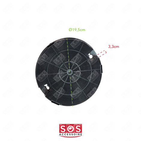 LOT DE 2 FILTRES CHARBON TYPE 29 CHF029   195X33 MM HOTTE - 481249038013, AMC912