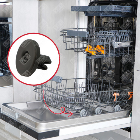 LOT DE 8 ROULETTES PANIER INFÉRIEUR