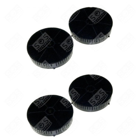 LOT DE QUATRE FILTRES CHARBON T57   175X45 MM