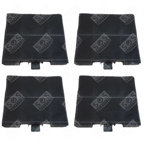 LOT DE QUATRE FILTRES CHARBON  230X215X22 MM