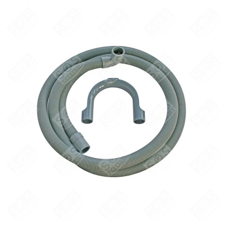 TUYAU D'ÉVACUATION D'EAU UNIVERSEL AVEC SORTIES DROITE - COUDÉE 19-21MM (L2500MM) LAVE-VAISSELLE - PLD1243