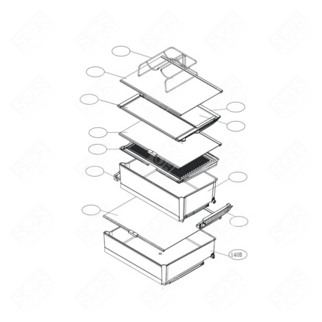BAC À LÉGUMES (REPÈRE 140) FRIGO, RÉFRIGÉRATEUR, CONGÉLATEUR - AJP76134812