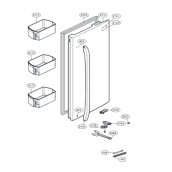 Joint de porte (Partie réfrigérateur) coté droit  d'origine (233A) Joint de porte (Partie réfrigérateur) coté droit  d'origine (233A)