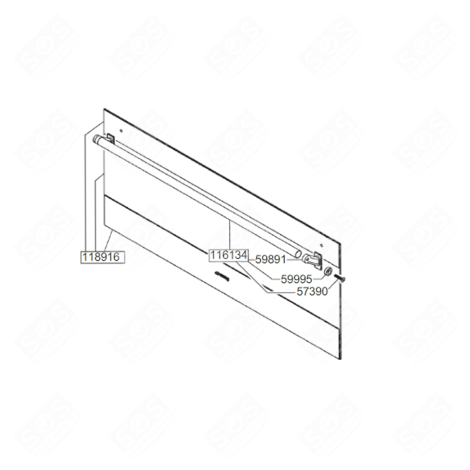 VITRE EXTÉRIEURE DE PORTE ( REPÈRE 118916 ) FOUR, CUISINIÈRE - 682534736
