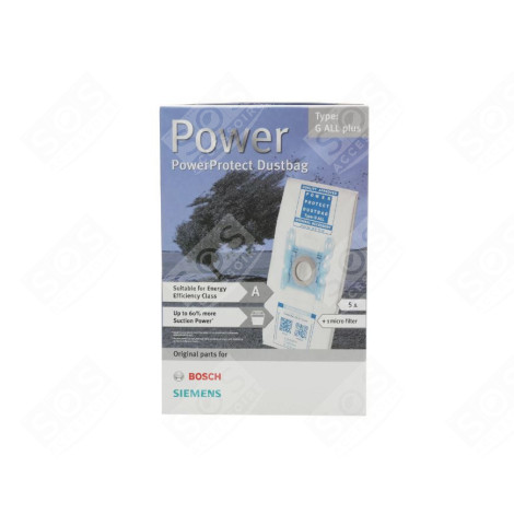 BOITE DE 5 SACS G-ALL D'ORIGINE ASPIRATEUR - 00577549