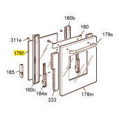 Vitre intérieure droite (repère 176F)