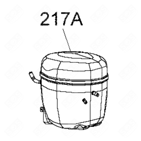 COMPRESSEUR VEMX9C, VCC FRIGO, RÉFRIGÉRATEUR, CONGÉLATEUR - 482000019113